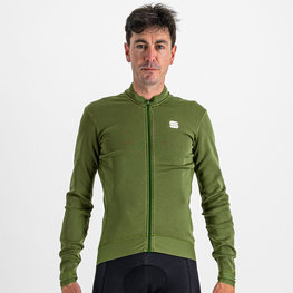 SPORTFUL Cycling winter long sleeve jersey - MONOCROM THERMAL - green