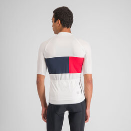 SPORTFUL Cycling short sleeve jersey - SNAP - white/blue/red