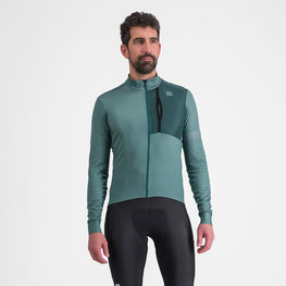 SPORTFUL Cycling winter long sleeve jersey - SUPERGIARA THERMAL - green