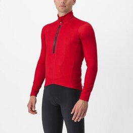 CASTELLI Cycling winter long sleeve jersey - ENTRATA THERMAL - red