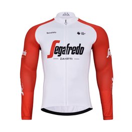 BONAVELO Cycling winter long sleeve jersey - TREK 2024 WINTER - blue/white/red