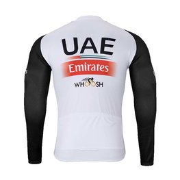 BONAVELO Cycling winter long sleeve jersey - UAE 2024 WINTER - white/black/red