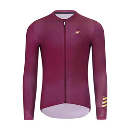 HOLOKOLO Cycling summer long sleeve jersey - VICTORIOUS GOLD ELITE - bordeaux