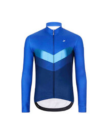 HOLOKOLO Cycling winter long sleeve jersey - ARROW WINTER - blue