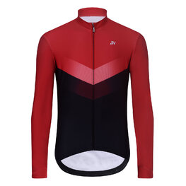 HOLOKOLO Cycling winter long sleeve jersey - ARROW WINTER - red/black