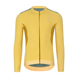 HOLOKOLO Cycling winter long sleeve jersey - SPECIAL - yellow/green