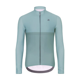 HOLOKOLO Cycling winter long sleeve jersey - STRIPES WINTER - light green