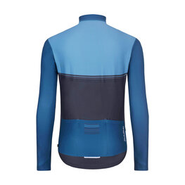 HOLOKOLO Cycling winter long sleeve jersey - STRIPES WINTER - blue
