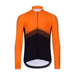 HOLOKOLO Cycling winter long sleeve jersey - ARROW II WINTER - orange/black