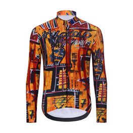 HOLOKOLO Cycling winter long sleeve jersey - WILDLY WINTER - yellow/multicolour