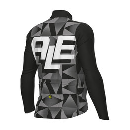 ALÉ Cycling winter long sleeve jersey - PR-E MULTIVERSO - black/white