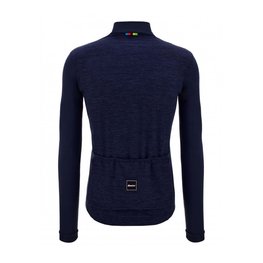 SANTINI Cycling winter long sleeve jersey - UCI RAINBOW PURE WNT - blue